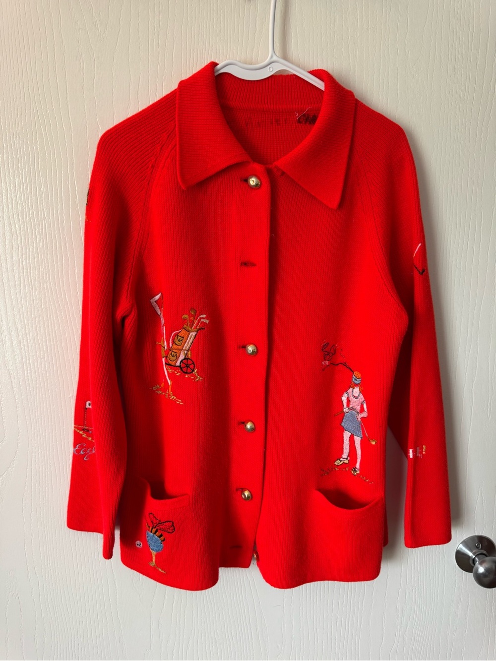 Vintage 1950s Andremo Argenti Golf Cardigan